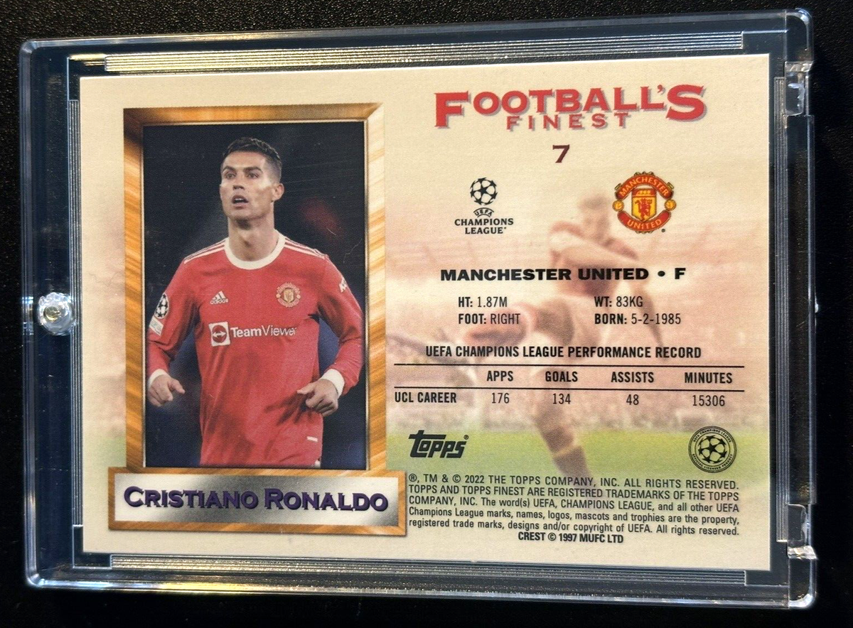CRISTIANO RONALDO MANCHESTER UNITED 2022 TOPPS FINEST #7