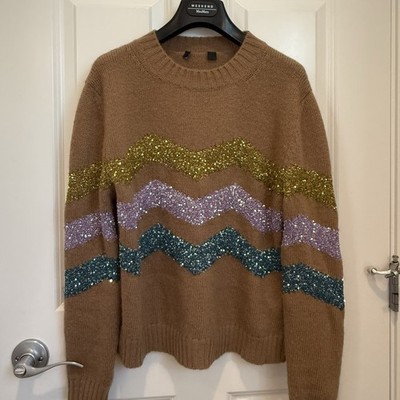 Weekend Max Mara Label-cut Sweater Size: Medium US6 Brown Fall/Winter/ Spring