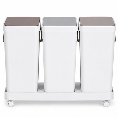 3x Küche Mülltrennsystem herausnehmbare Recycling-Mülleimer auf Rädern DE