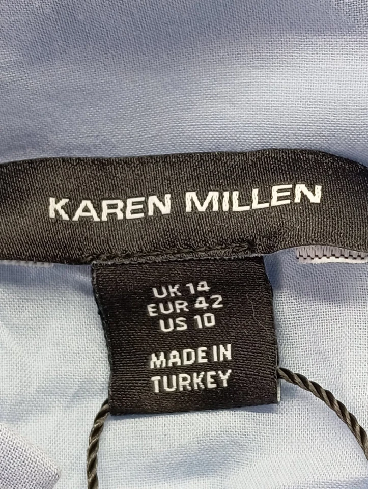 KAREN MILLEN Robe t-shirt Dames Robe T EU 42 bleu style décontracté - Photo 4/4