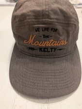 Kelty Hat Cap 5 Panel We live for the Mountains adjustable brown T1
