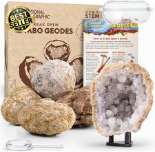 National Geographic Break Open 5 Jumbo Geodes Science Kit – STEM Science Gift fo
