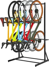 5-Bike Stand Bicycle Rack Freestanding Storage System Garage Basement