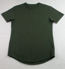 BYLT T Shirt Mens Medium Green S/S Curved Hem Drop Cut Performance Active Gym  