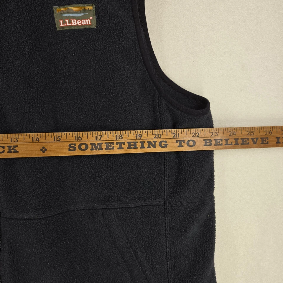 Vtg LL Bean Vest Mens XL Black Mountain Sherpa Fleece Gorpcore Camping Hiking - Image 4 of 4