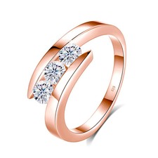 0.9ct Round Cut Lab‑Created Diamond Test Pass VVS1/D 18K Gold Ring
