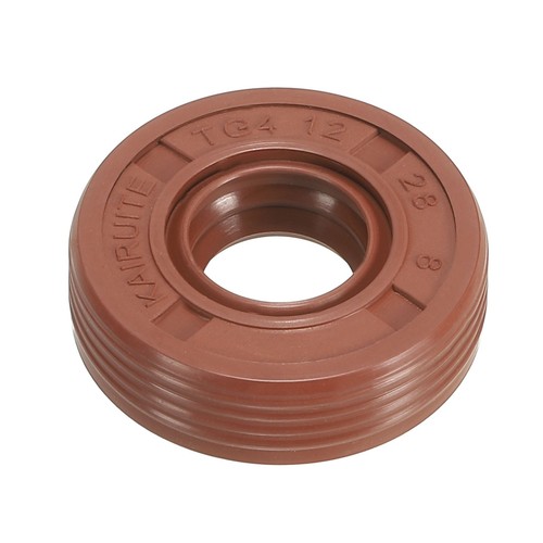 PATIKIL EU Radial Shaft Seal, 2 Pcs 12mm X 28mm X 8mm Fluoro Rubber TG4 Oil Seal For Bearing Shaft Oil Pumps Engines, Brown