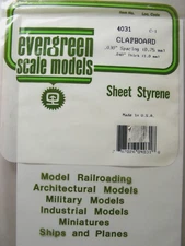 Evergreen Styrene #2030 V-Groove Siding  6"x 12", .030 Spacing