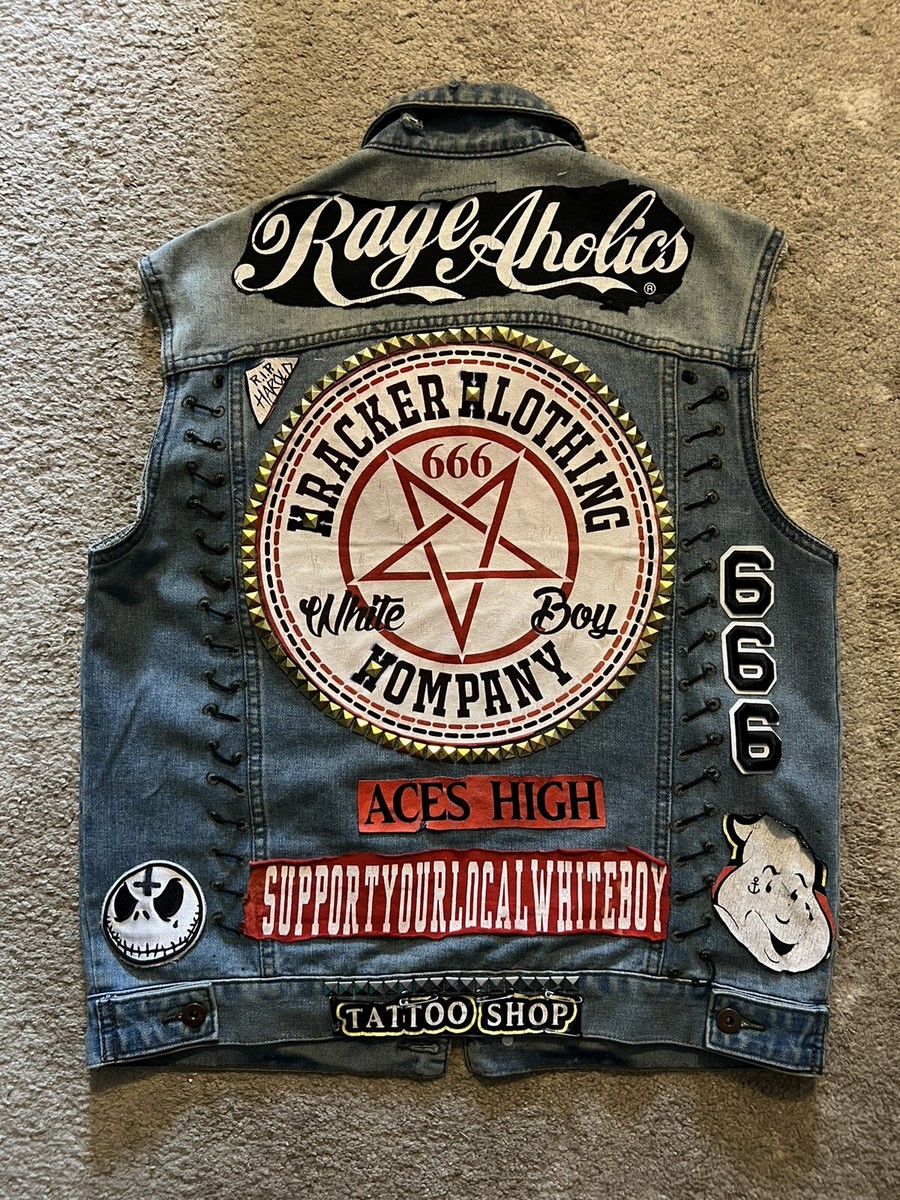 custom biker vest with patches battle vest