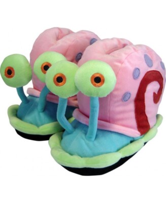 HAUSSCHUHE SPONGEBOB SCHWAMMKOPF GARY 3D 3D-PUSCHEN HAUSPUSCHEN GR. 32/34 NEU