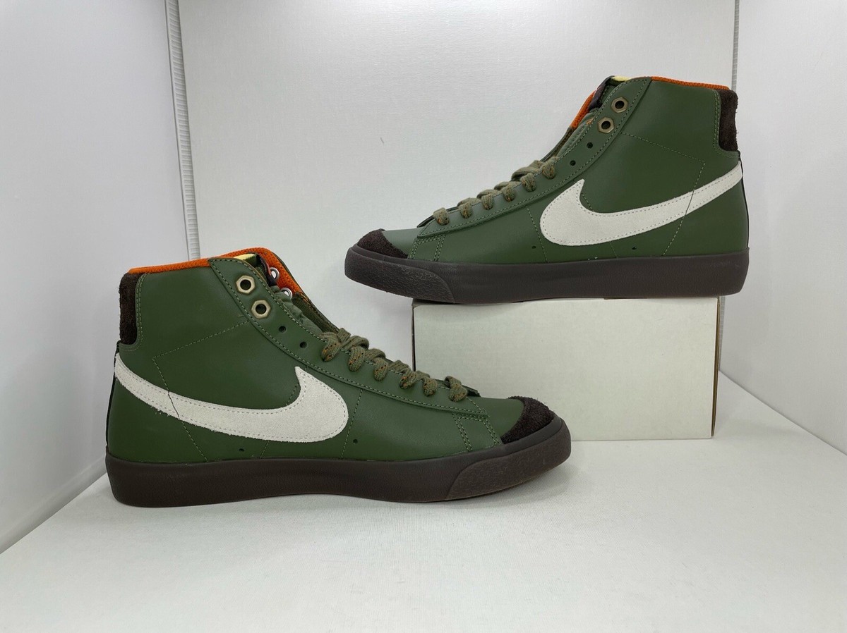 Nike Blazer Mid 77 Vintage Army Olive Orange White DZ5176-300 Mens 8 Women’s 9.5 Nike Blazer Mid 77 Vintage Army Olive Orange | Mercari main image 3