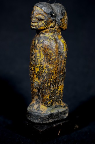 Art Africain African - Couple Bois Miniature Nago Janus sur Socle - 11 Cms - Photo 4 sur 10