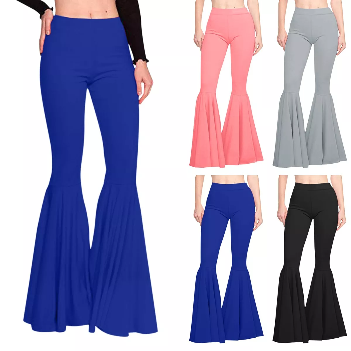 Tall Womens Yoga Pants Long Ladies Solid Color High Waist Slim Fit Stretch