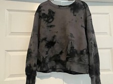 Member's Mark Tie Dye Sweatshirt Women  s Black Sweatshirt