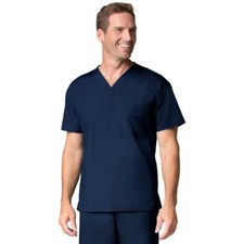 Maevn Unisex Navy Scrub Top 1006 Medical One Pocket V-Neck Sizes XXS to 2XL