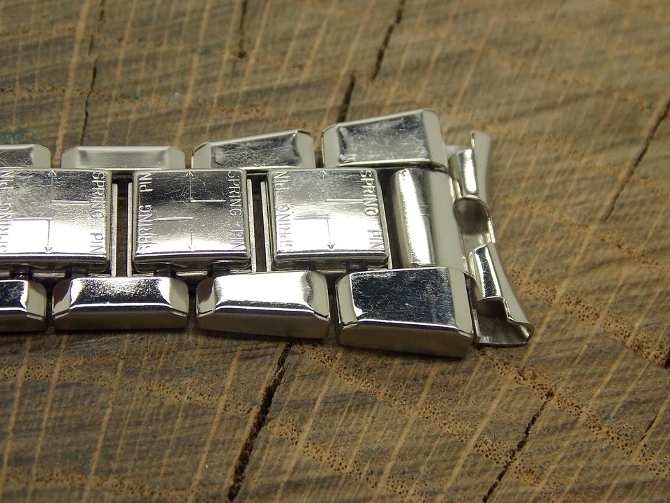 Correa de reloj vintage NOS sin usar Admiral EE. UU. cierre de despliegue de acero inoxidable 19 mm Foto 3 de 4