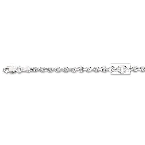 Platinum 16" Cable Link Pendant Chain/Necklace  .87 mm 2.1 grams