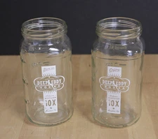 Vintage Deep Eddy Vodka Drinking Jar Cup Mug Austin Texas Set of 2