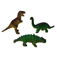 Ankylosaurus Tyrannosaurus Apatosaurus Dinosaur Figure Toy U.K.R.D. Vintage