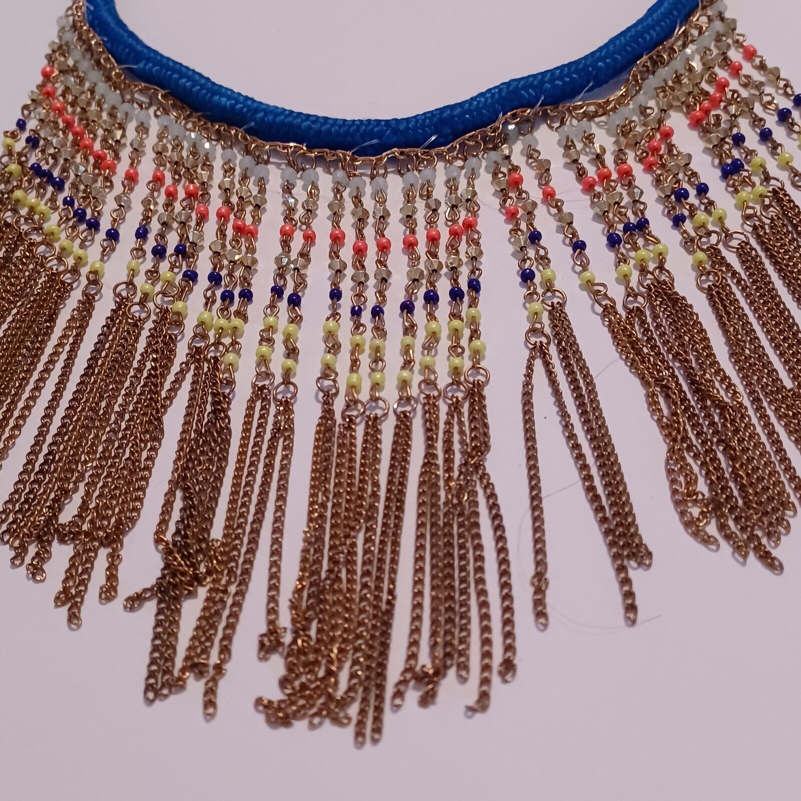 Fashion Layered Multi Color Beads Fringe Chains B… - image 2