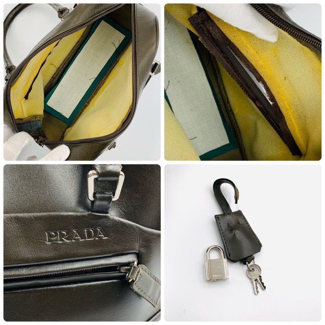 Authentic Prada y2k archive handbag tote bowring leather Authentic Prada y2k archive handbag tote bowring leather