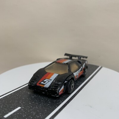 1985 Matchbox Lamborghini Countach LP500S Black Orange Red White