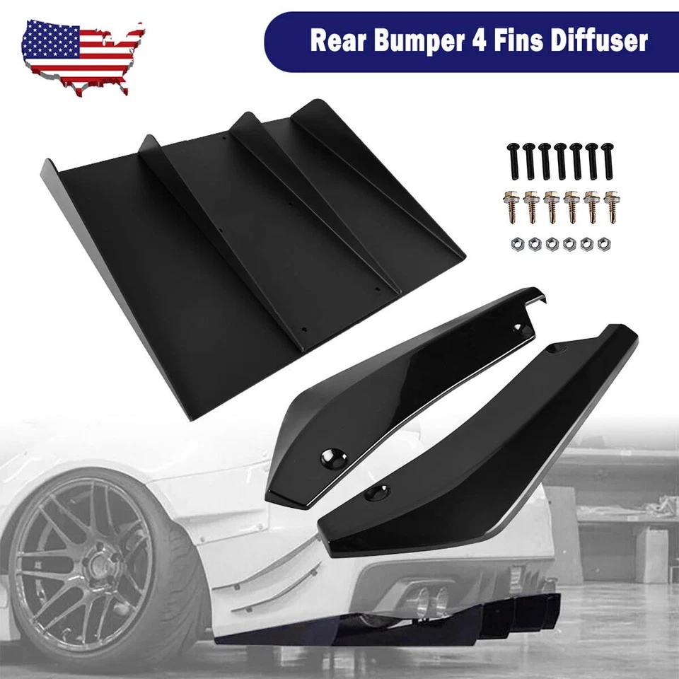 Rear Diffuser +Rear Spats Splitter Bumper Spoiler Chin Lip For Chrysler 300 300C Foto 3 de 4