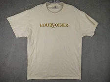 Courvoisier Men's Size Large Offwhite T-Shirt w/ Gold Printed Logo