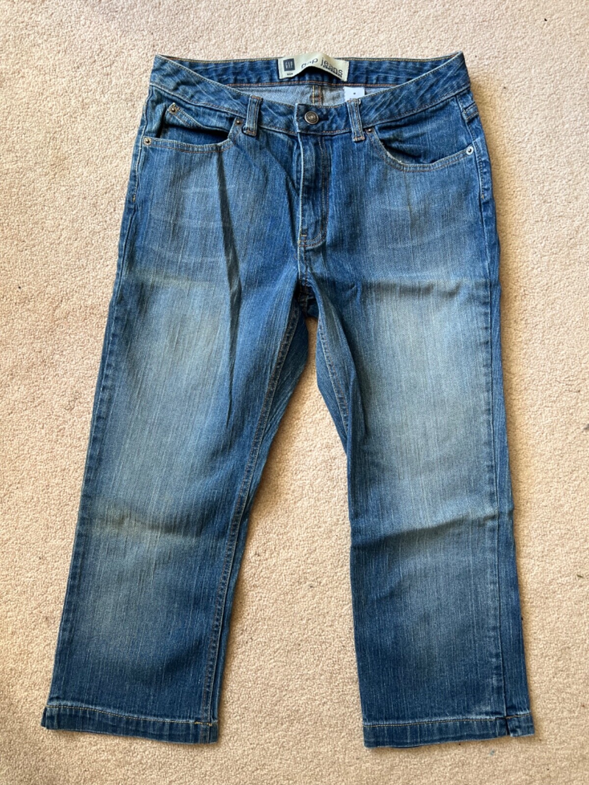 CAPRI/CROPPED JEANS - GAP - Denim - Stretch - Medium Blue - Sz 8