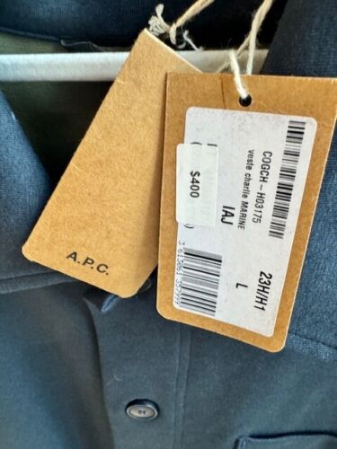 A.P.C Navy Blue 5 Button Coat- NWT $400 MSRP only $325.00 - Picture 3 of 7