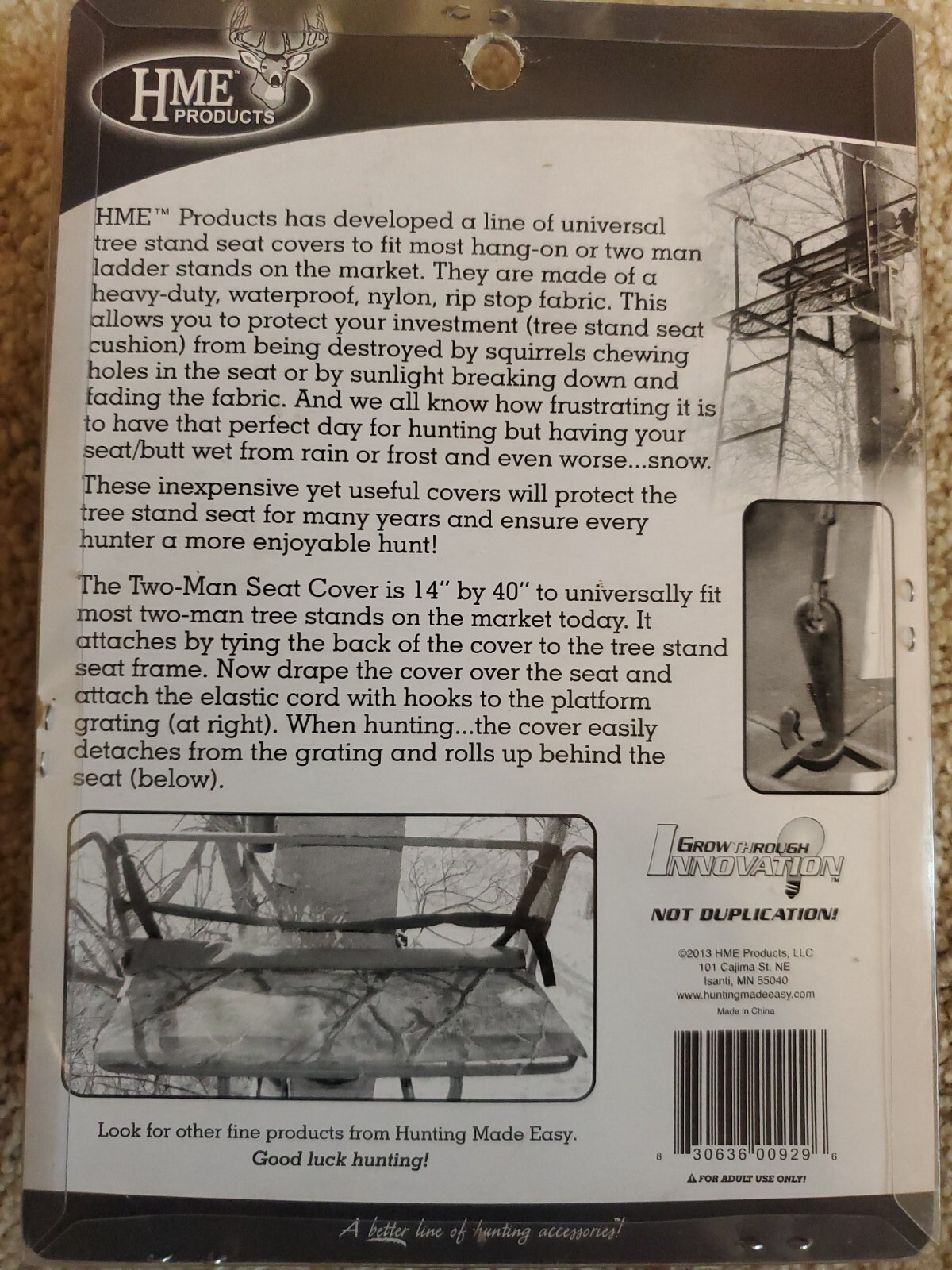 Hme Twoman Treestand Seat Cover eBay