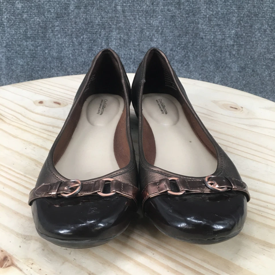 Croft & Barrow туфли женщин 8 M Kat поскользнуться на плоскостях бронза искусственной кожи металлический - Изображение 4 из 4