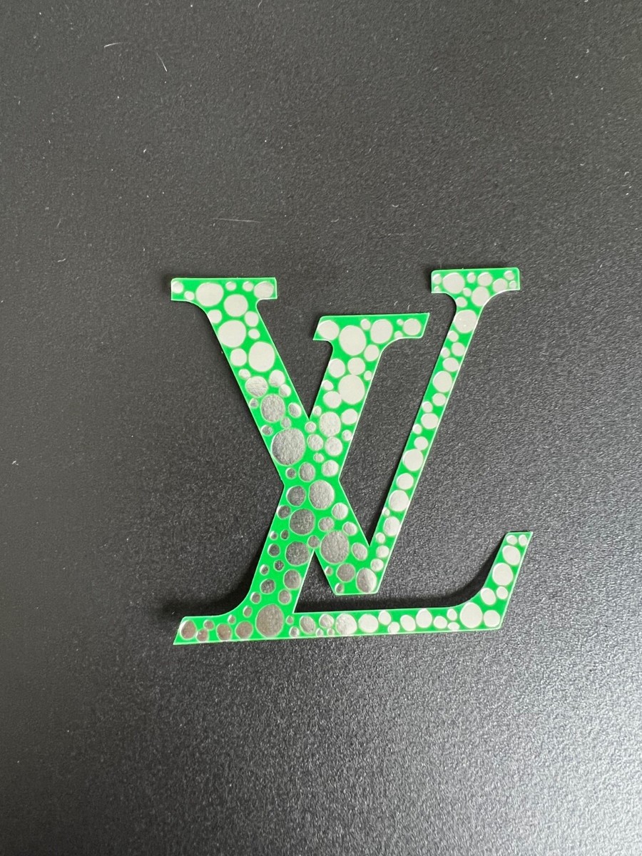 Yayoi Kusama x Louis Vuitton Sticker Green Silver Dots LV Logo, Limited  Edition
