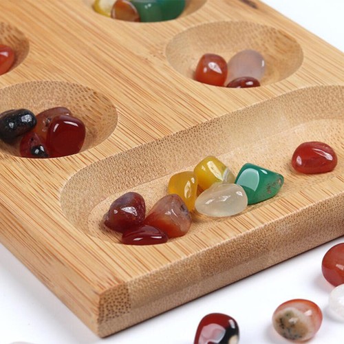 Plegable Madera Mancala Juego de Mesa Piedras Coloridas para Niños Adultos - Imagen 9 de 12