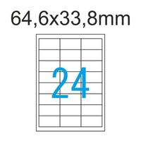 Etiketten 64,6X33,8Mm 500 Blatt A4 64X33 12000 Luma Vielzweck Aufkleber Weiss