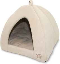 Pet Tent-Soft Bed for Dog and Cat by - Beige Corduroy, 19" X 19" X H:19"