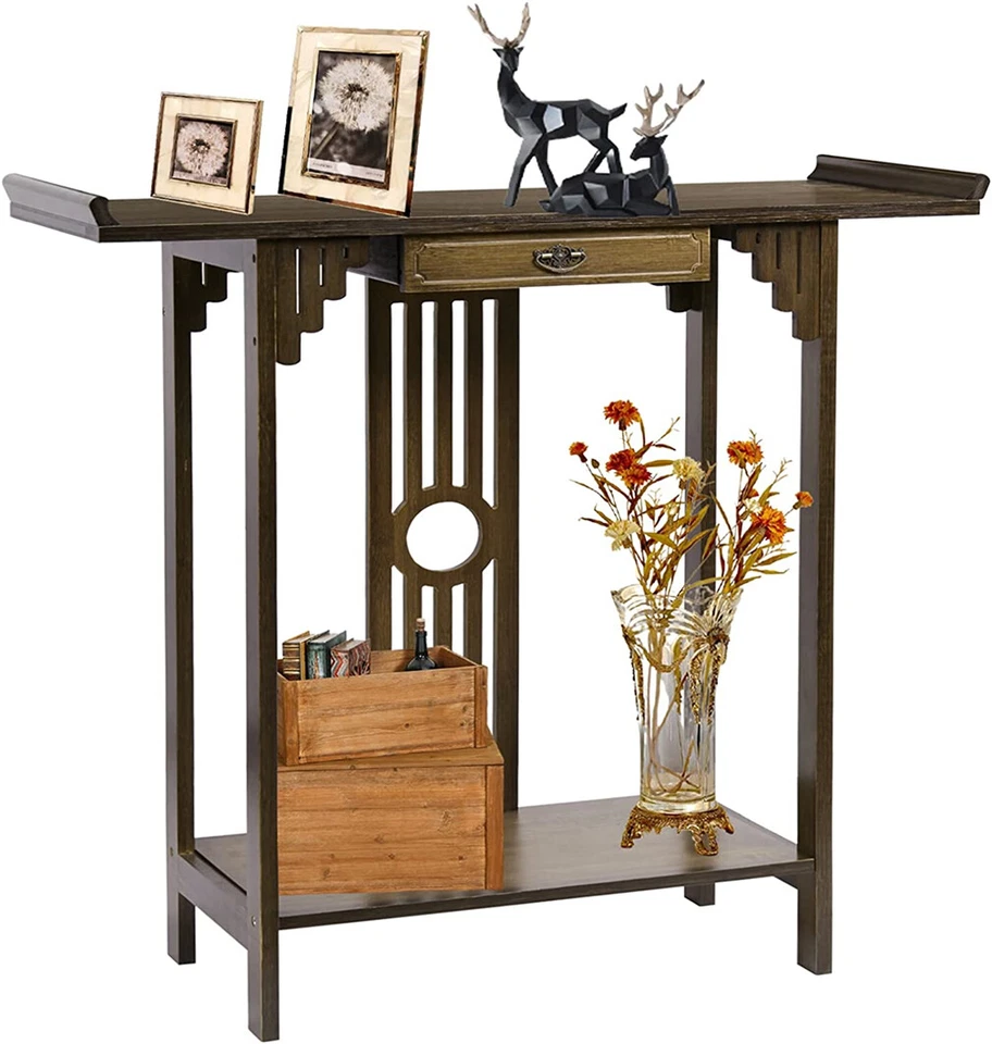 Flurtisch Massivholz Konsolentisch Vintage Dekotisch Sideboard Eingangtisch XL - Bild 3 von 4