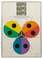 Charley Harper, Edie Harper, Brett Harper - 1977 Exhibition Poster - Signed