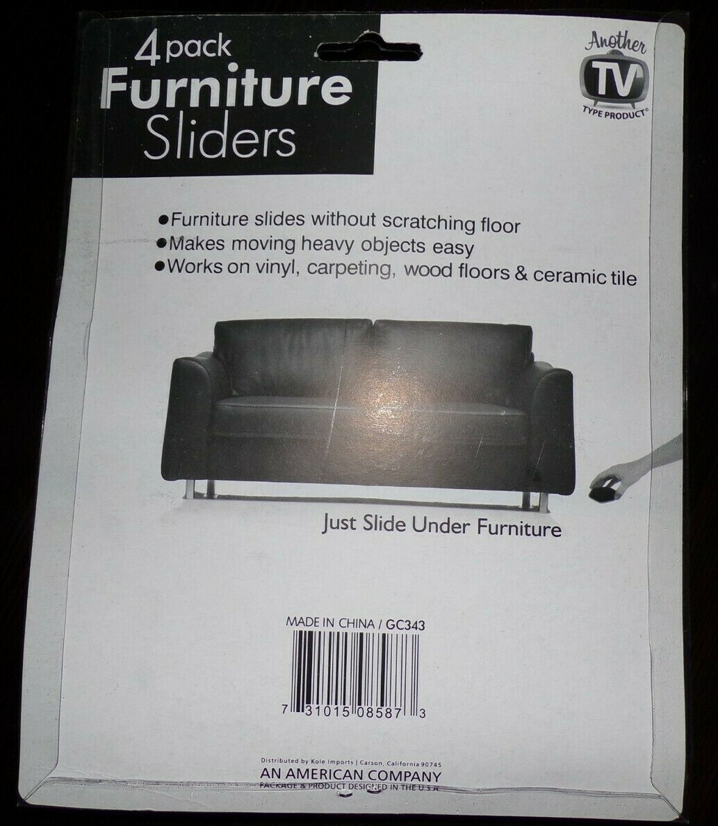 4 PCS FURNITURE SLIDERS GLIDERS EASY MOVE LARGE APPLIANCE & FURNITURE