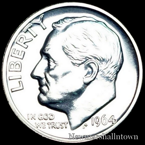 1964 Roosevelt Mint Silver Proof Dime ~ Coin from Original U.S. Proof Set