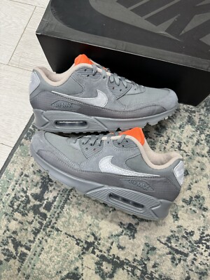 Air Max 90 x The Basement Glasgow | Grau/Orange | Größe UK8,5 US9,5 EU43 | Wildleder