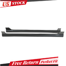 2pcs Black Side Skirts Rocker Panel Trims Set Lh Rh Fortoyota Corolla 2003-2008
