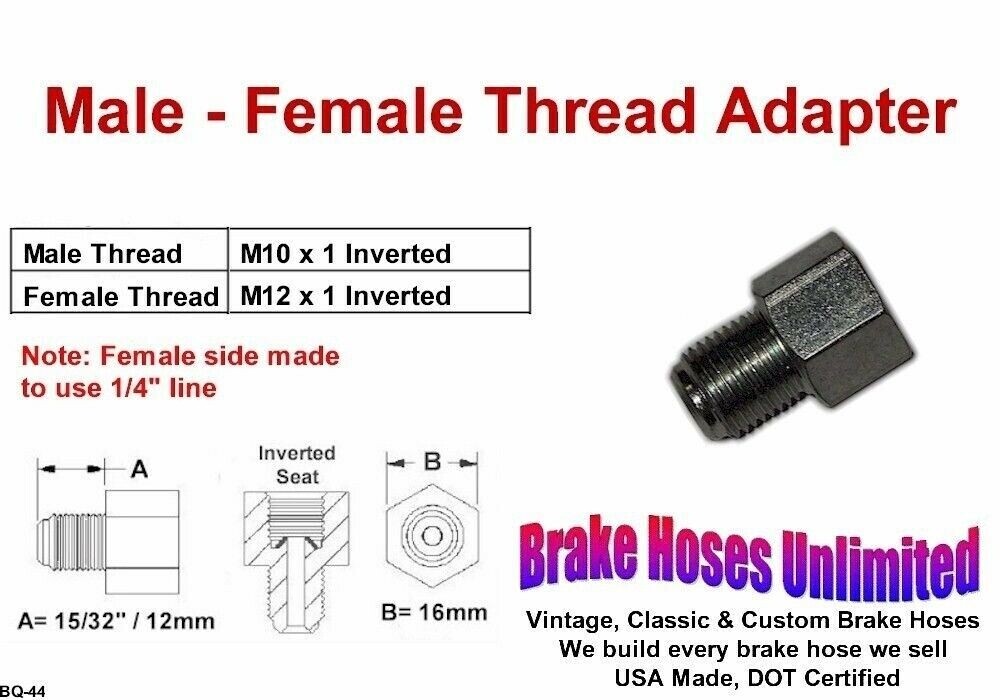 4x Connecteur De Tuyau De Frein, Filetage Intérieur M10x1 SF Cône, ŁPS-1