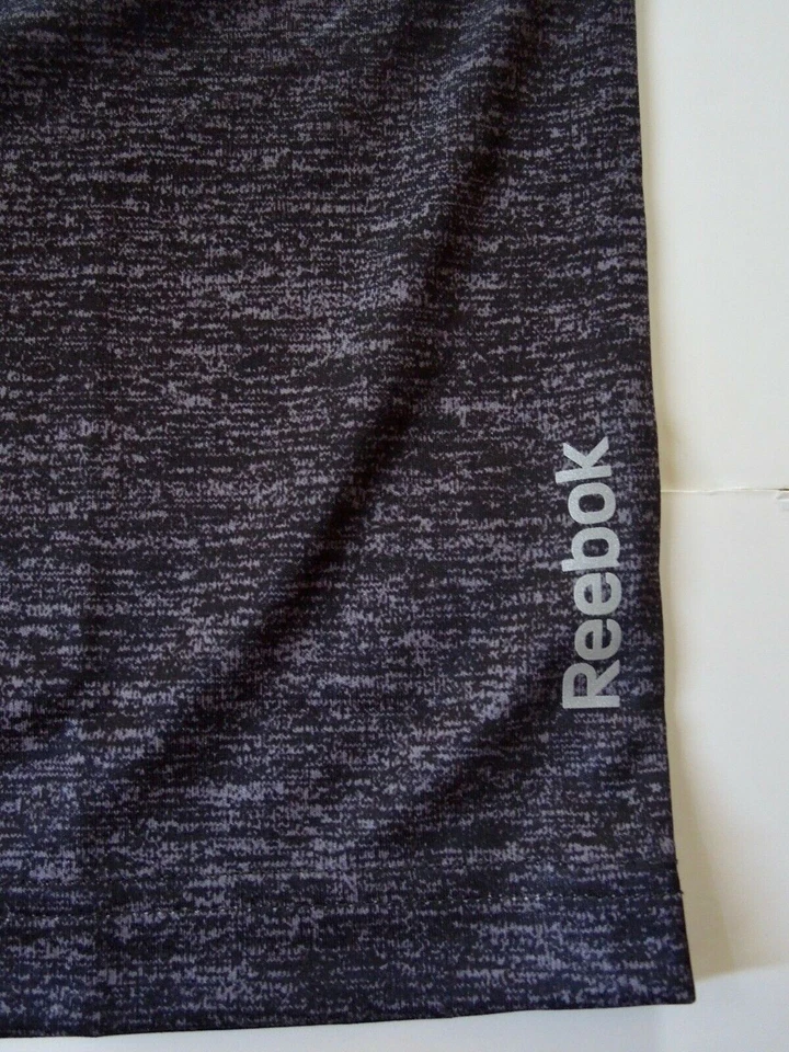 Men's REEBOK Black Heather KHAN Sport Tech Top S/S Sz. Medium - Image 4 of 4