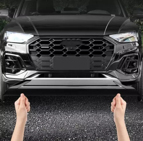 Sportback ABS Black Front Bumper Lip Molding Cover Trim For 2021-24 AUDI Q5 SQ5 - Foto 10 di 10