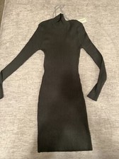 No comment olive green mock neck sweater dress chain  Detail size medium