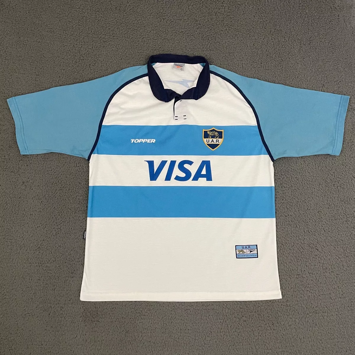 Vintage Topper Jersey Mens Large Argentina Los Pumas Rugby Sports