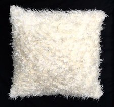 Fodera Per Cuscino Fluffy In Pelliccia Finta Riccia 18 X 18 100% Cotone.