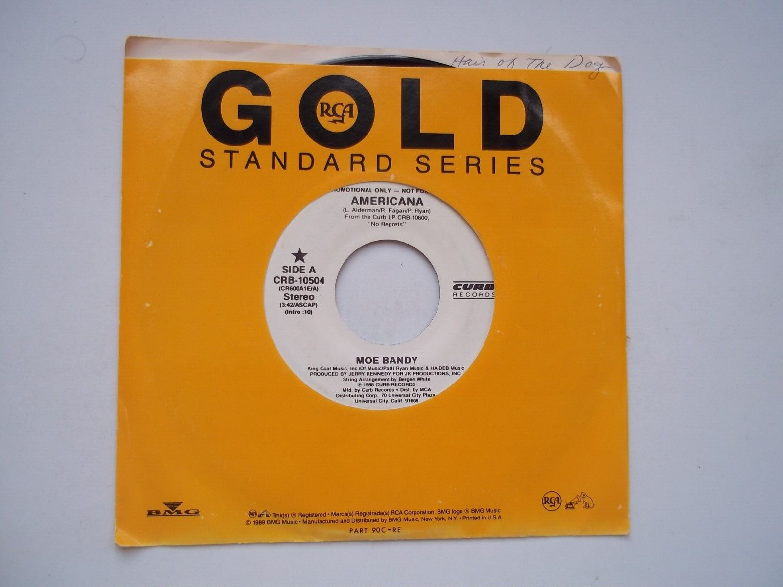 MOE BANDY - Americana (Promo Copy) - 45 RPM 7" Record 1988