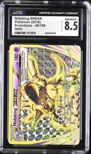 Nidoking BREAK graded CGC 8.5 for sale on eBay